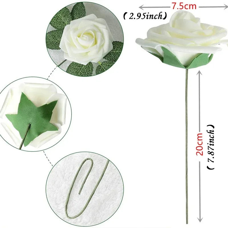 Flores artificiales de rosas