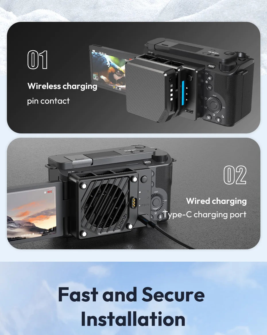 Ventilador de refrigeración para cámara radiador 4K Kit de grabación disipador de calor para Sony Canon Nikon