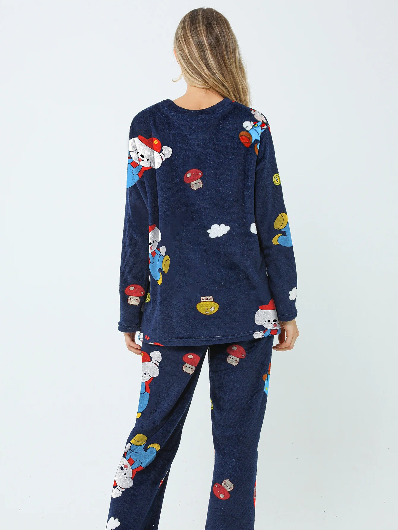 Conjunto de Pijama de Felpa