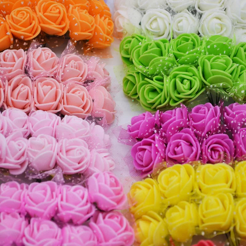 Mini ramo de rosas artificiales de papel