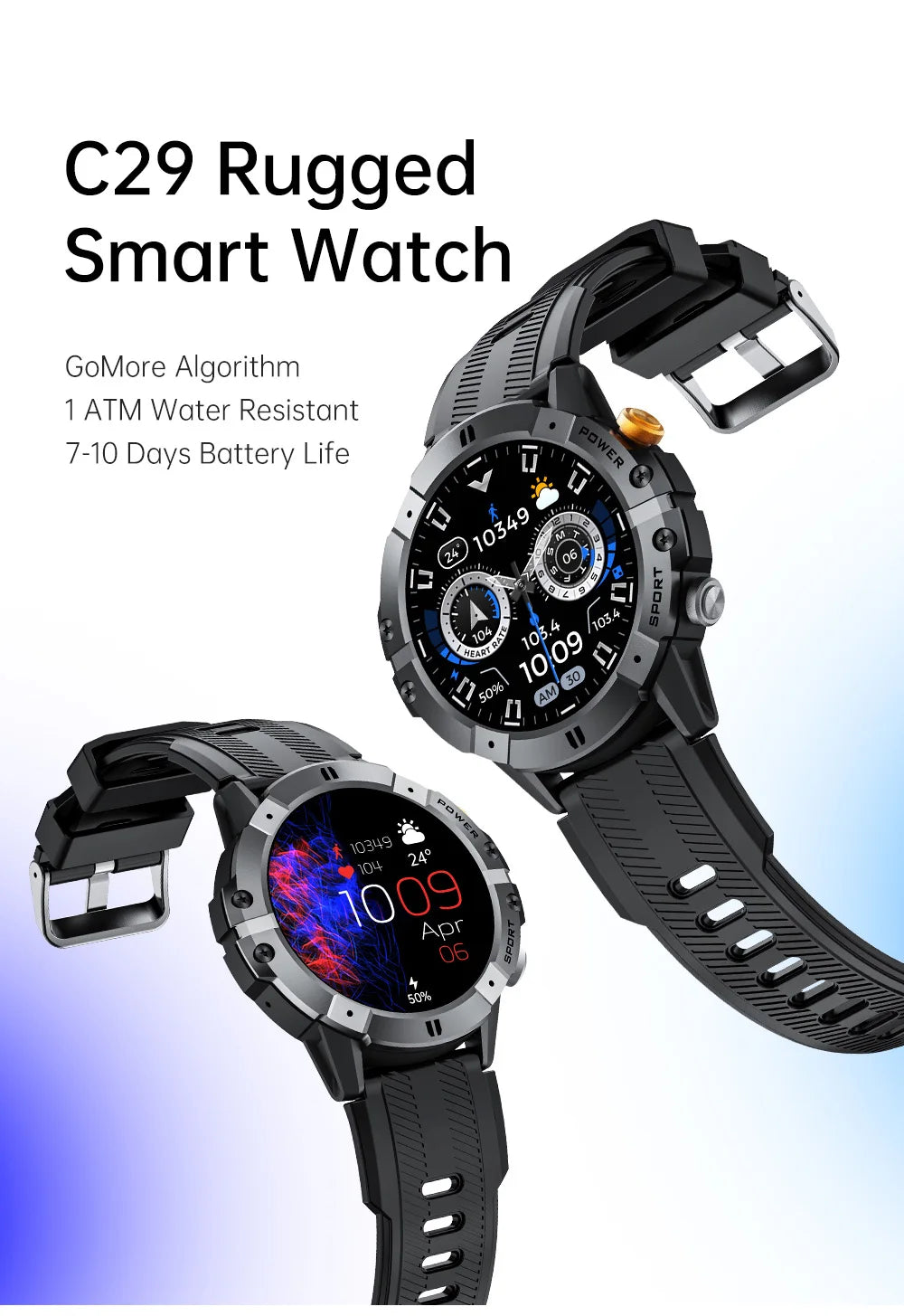 SmartWatch 1,52 pulgadas 1ATM reloj deportivo resistente al agua