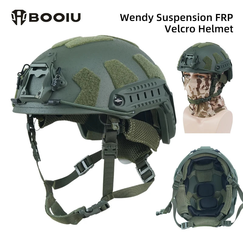 BOOIU-casco táctico FRP con Velcro