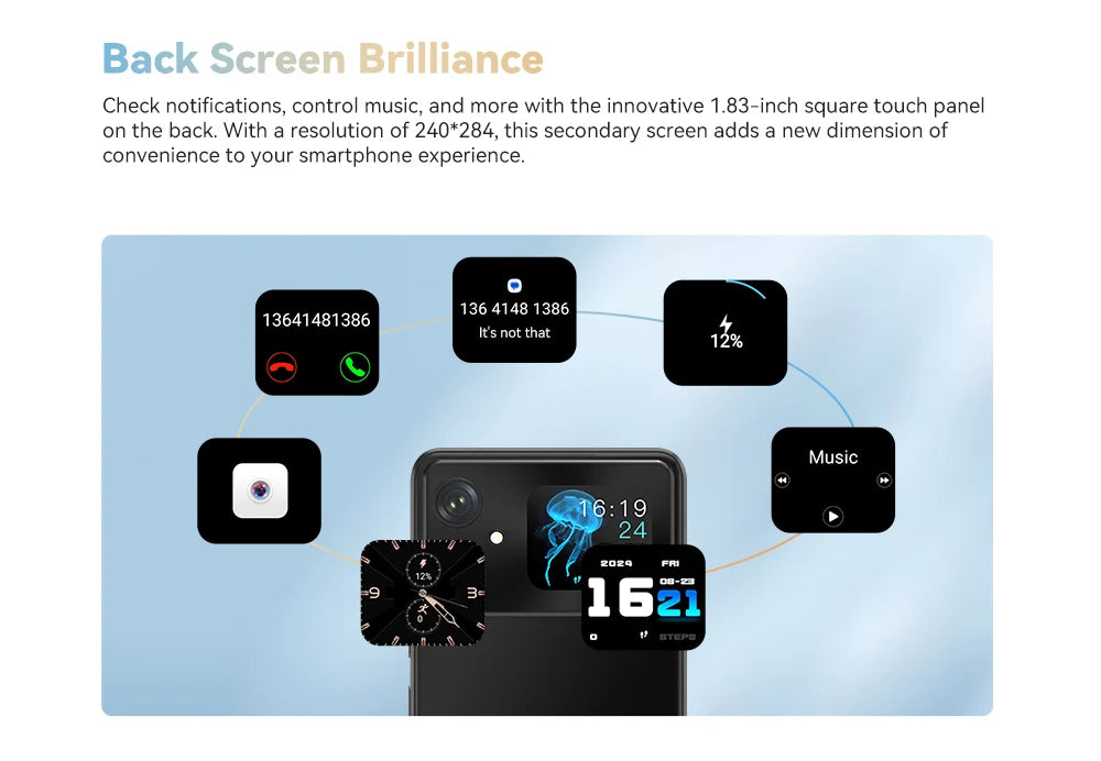 Telefono Android 14, 12 GB de RAM (