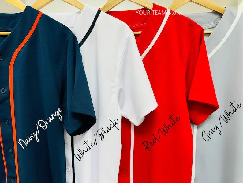 Camiseta de béisbol en blanco personalizada