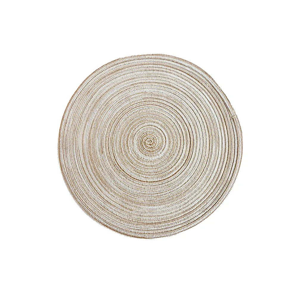 Set de 4 Manteles Individuales Redondos Trenzados - Anti-deslizantes, Ecológicos y Resistentes para Mesa de Comedor