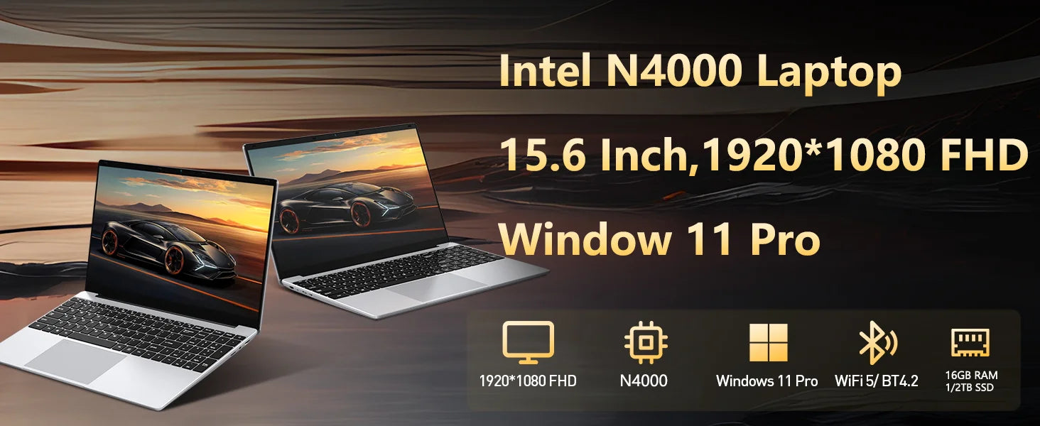 ordenador portátil  ANLUAN Windows 11 portátil Intel N4000 16GB RAM 1TB