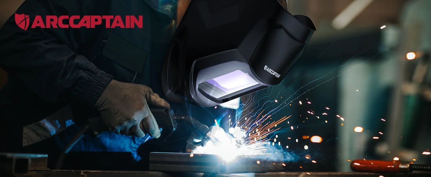 Casco de soldadura con vista grandeenergía Solar, oscurecimiento automático
