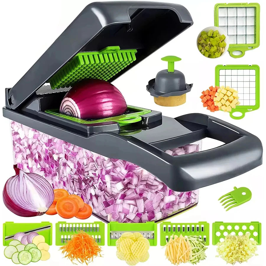 Picadora de verduras multifuncional 14 en 1,