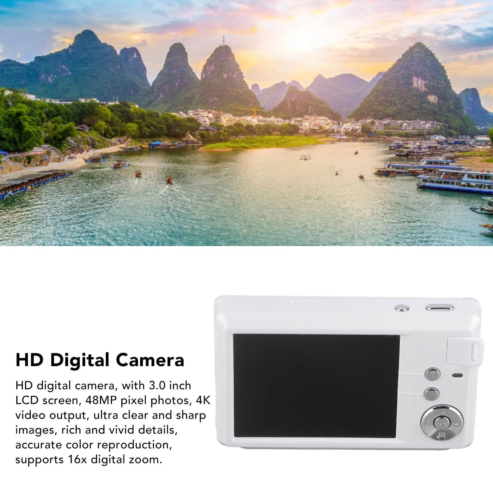 Cámara Digital LCD de 3,0 pulgadas, 4K