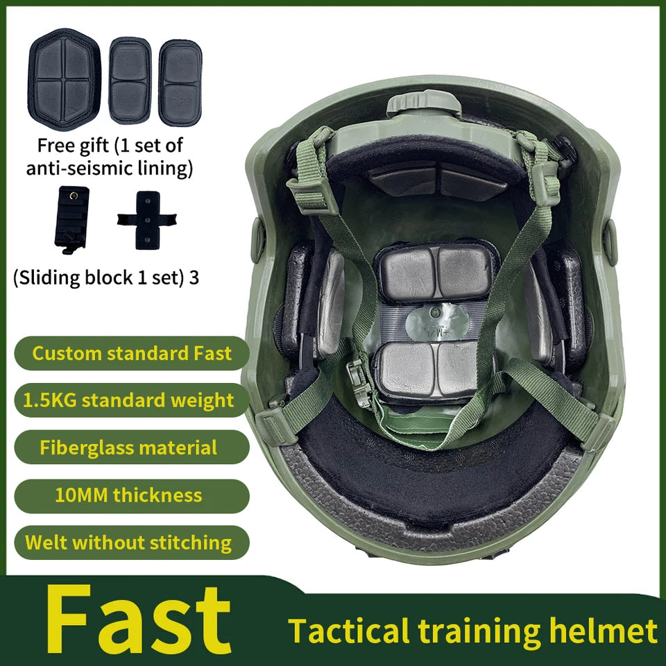 Casco táctico de corte alto para ciclismo al aire libre