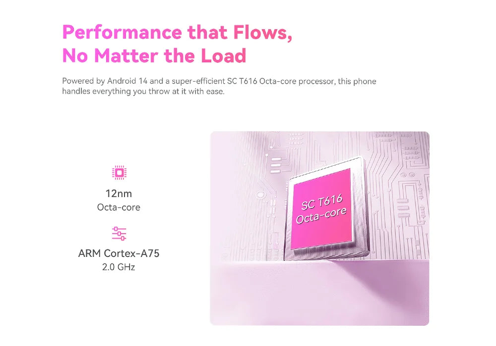 Teléfono Android 14, 16 GB de RAM