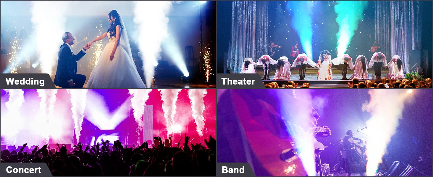 Somspot-máquina de humo ajustable de doble tubo, 2000W,