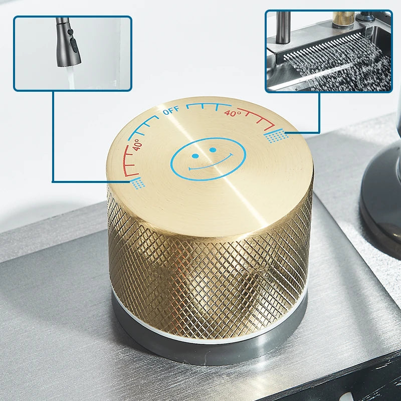 Fregadero de cocina de un solo ranura con grifo