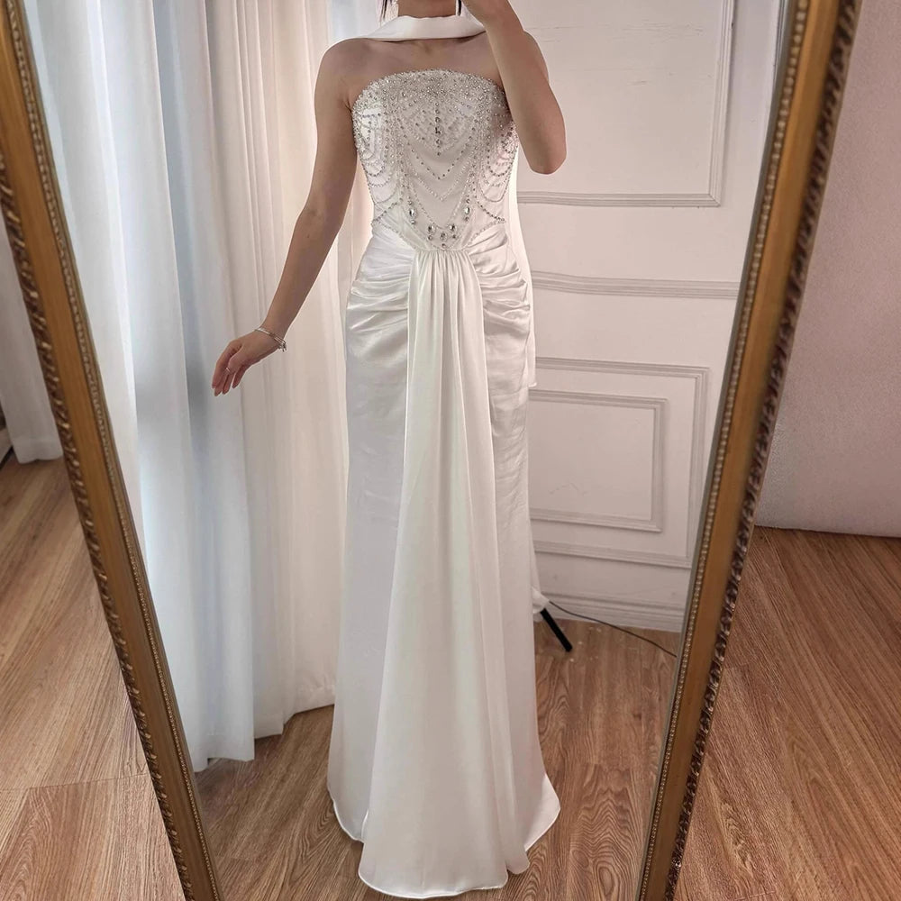 vestido de noche blanco
