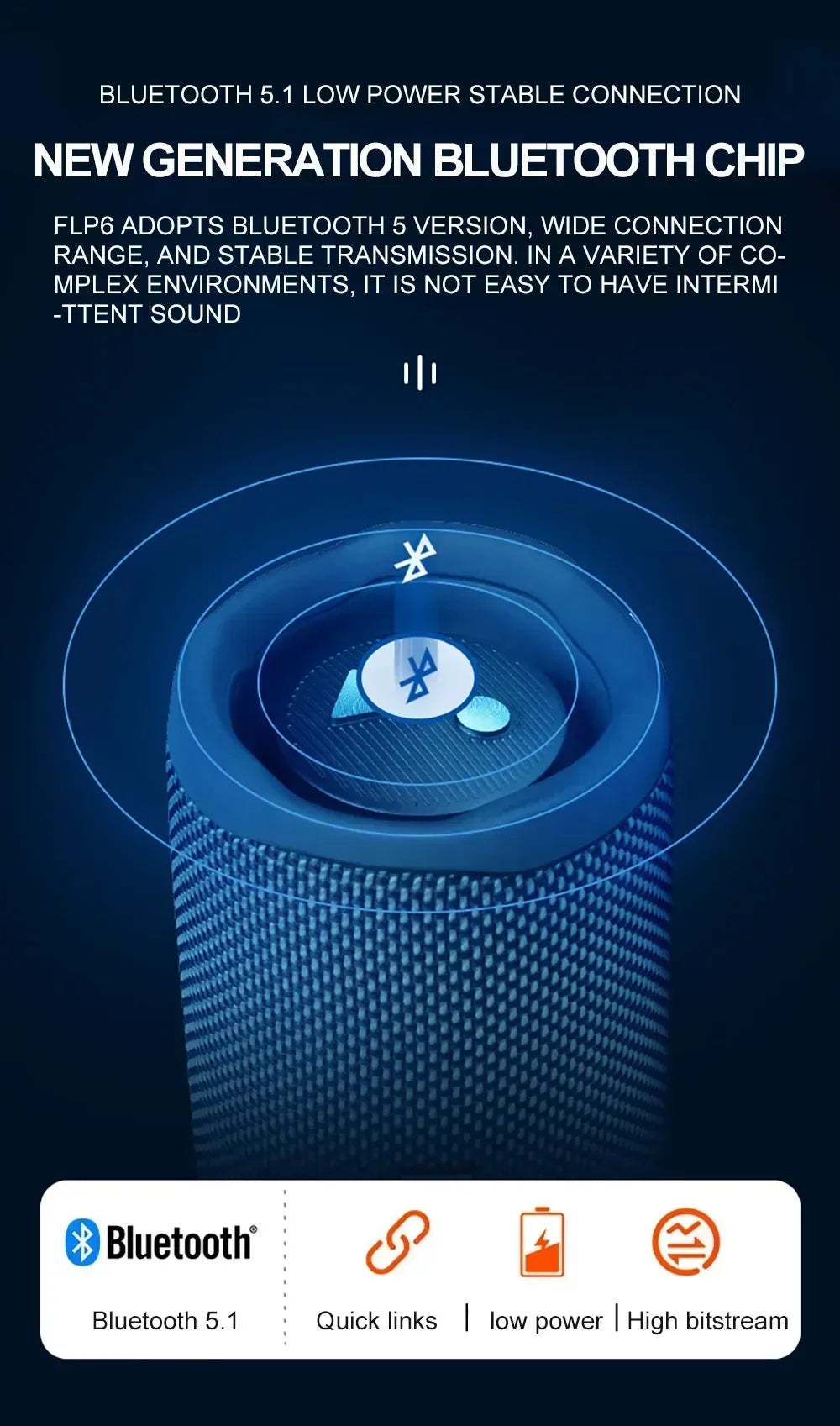 Original JBL Flip 6 Altavoz Bluetooth inalámbrico portátil