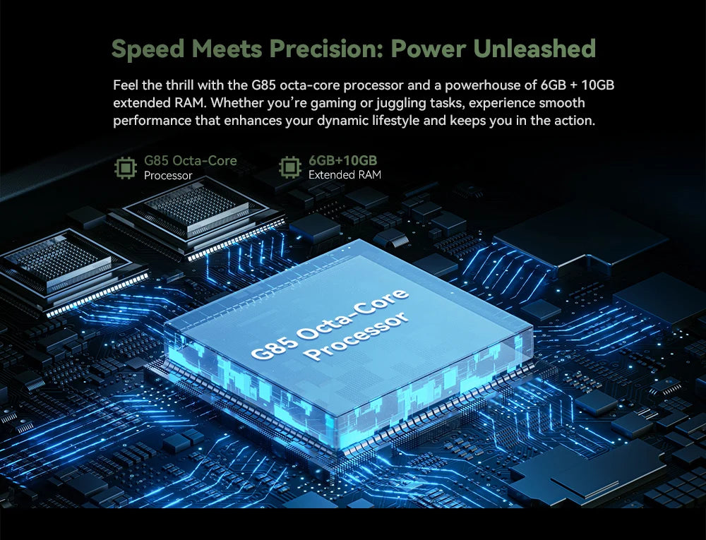 Smartphone ultrafino y resistente con Android 14, 16GB de RAM ,