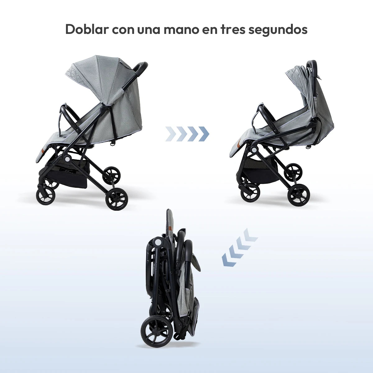Cochecito de bebé plegable de un solo toque