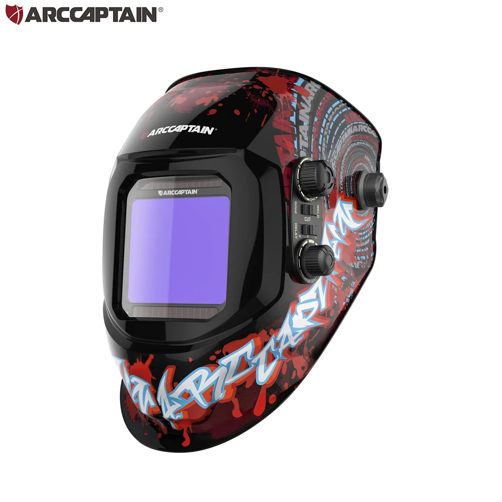 Casco de soldadura con vista grandeenergía Solar, oscurecimiento automático