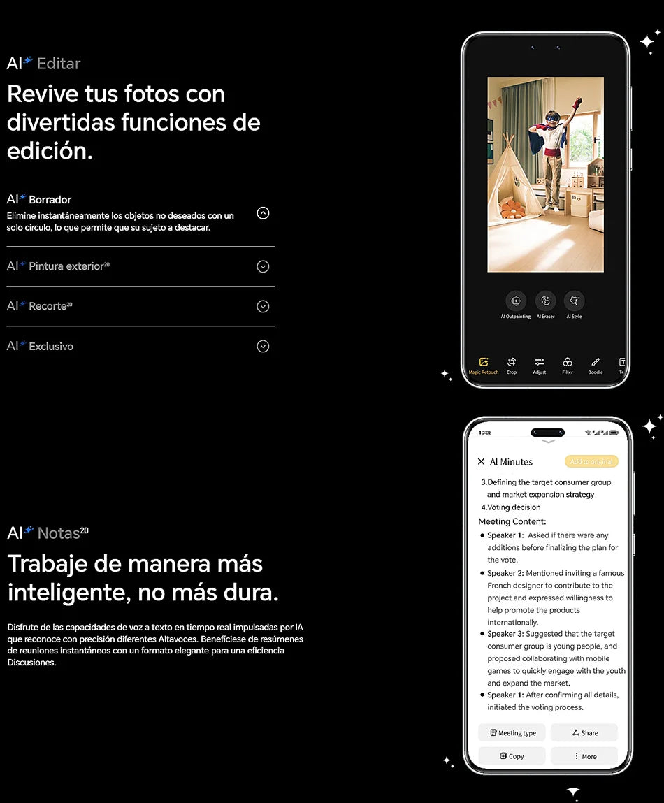 teléfono inteligente con IA 5G, versión global,8 pulgadas