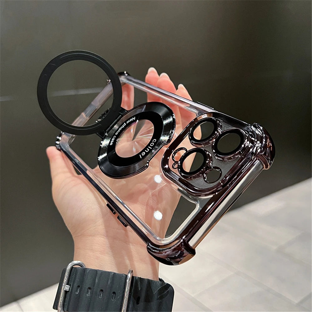 Funda transparente Magsafe para iPhone 15 16 17 14 13 12 11 Pro Max