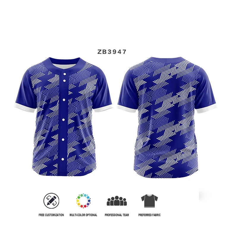 Camiseta de béisbol personalizada con estampado por sublimación