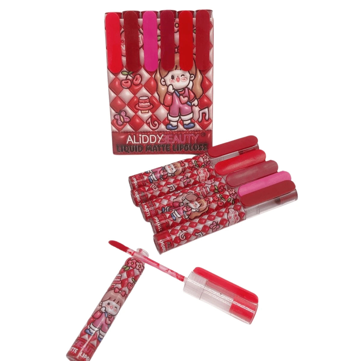 SET DE 6 LIPSTICK GLOSS TIPO PLUMA     A0780