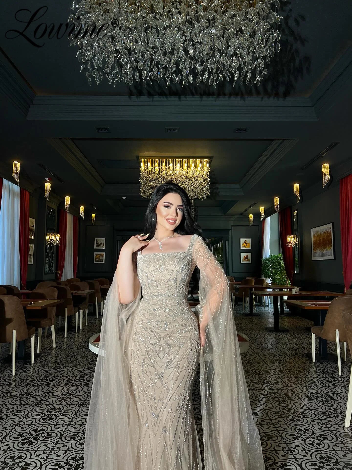 Vestido de noche personalizado árabe