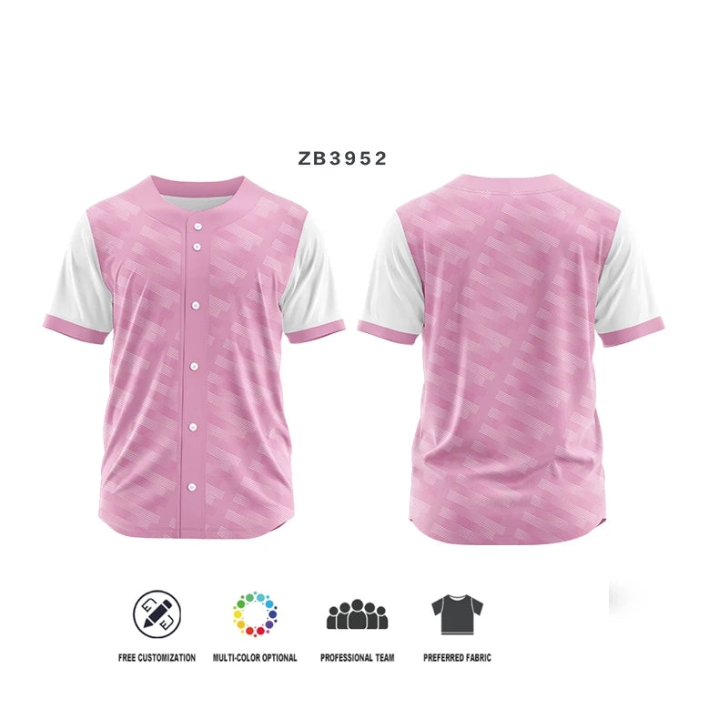 Camiseta de béisbol personalizada con estampado por sublimación