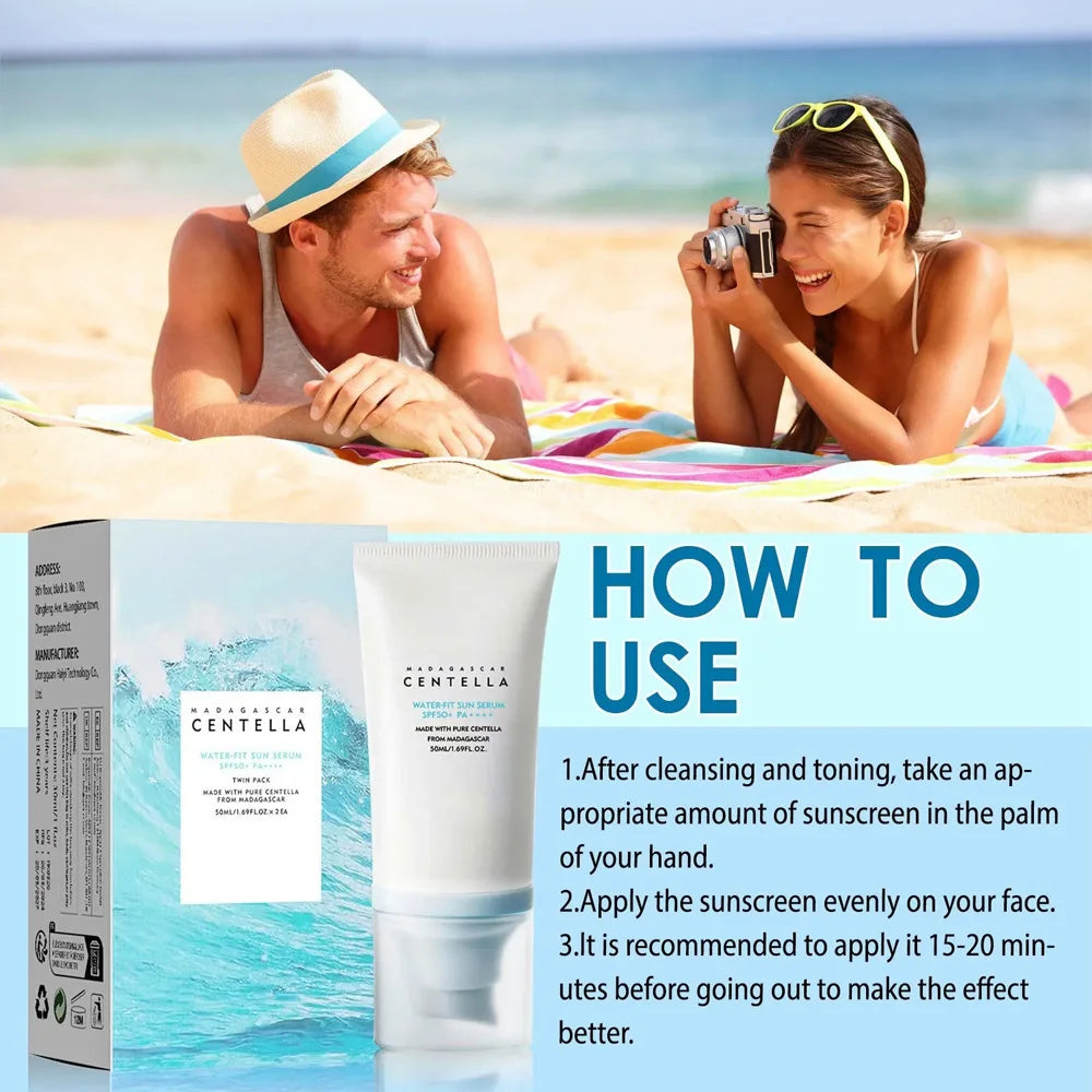 50+ Protector solar Facial Centella Protector solar crema blanqueadora