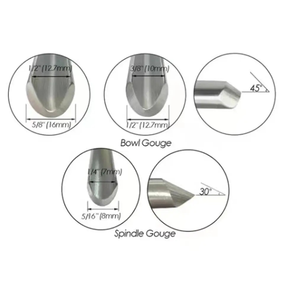 Juego de herramientas de torno HSS para madera