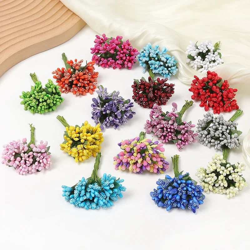 corona de flores artificiales DIY