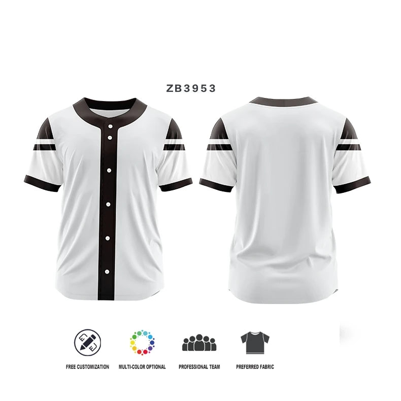 Camiseta de béisbol personalizada con estampado por sublimación
