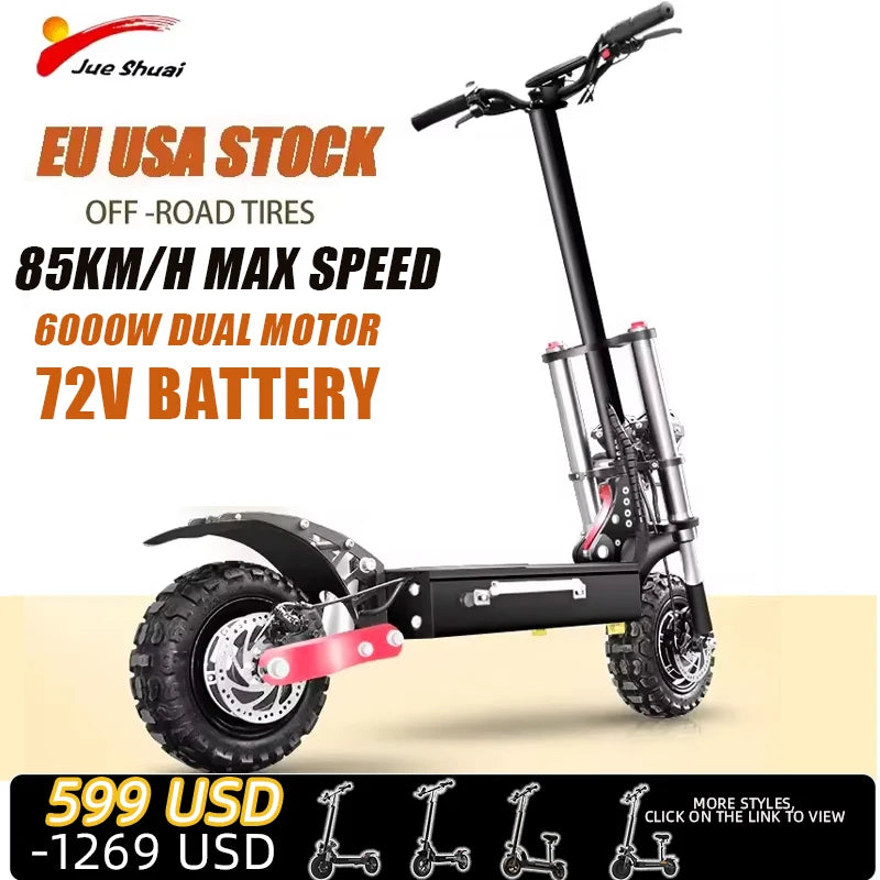 Patinete eléctrico de 60-85 KM/H para adultos