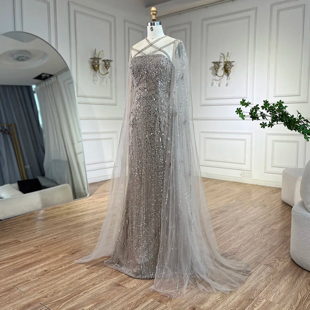 Vestidos de Noche con cuentas de sirena,