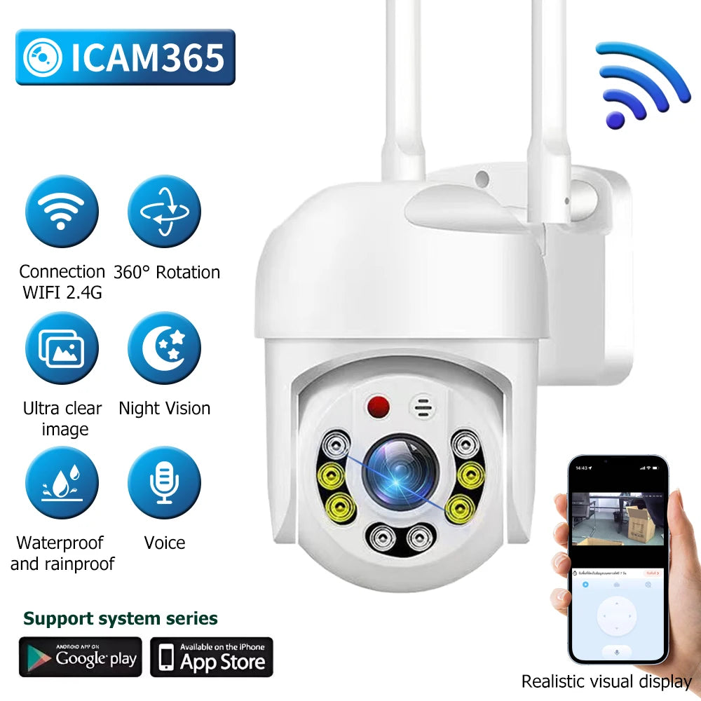 Cámara de Seguridad InstaVision WiFi 2.4G - Visión Nocturna y Audio Bidireccional