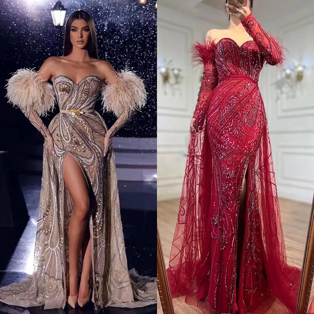 Vestido árabe de lujo sirena