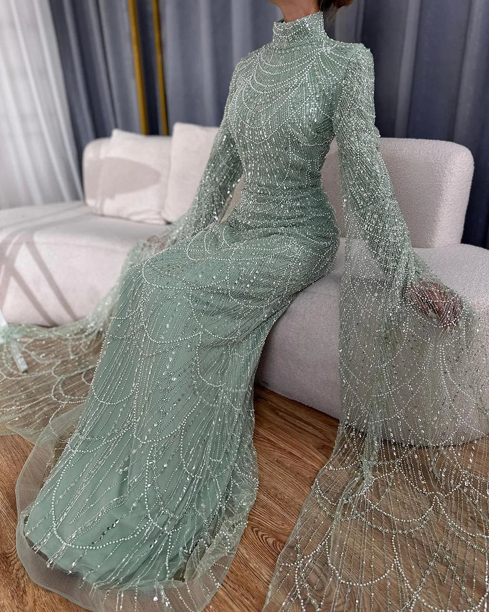 vestidos de noche vestido con cuentas para fiesta de mujer LA72591