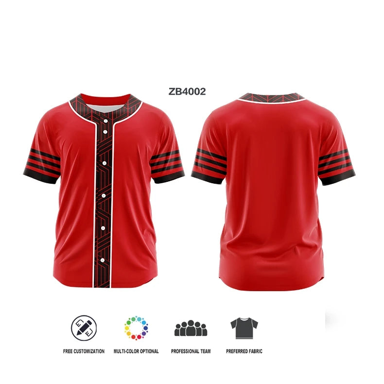 Camisetas de béisbol con botones personalizados