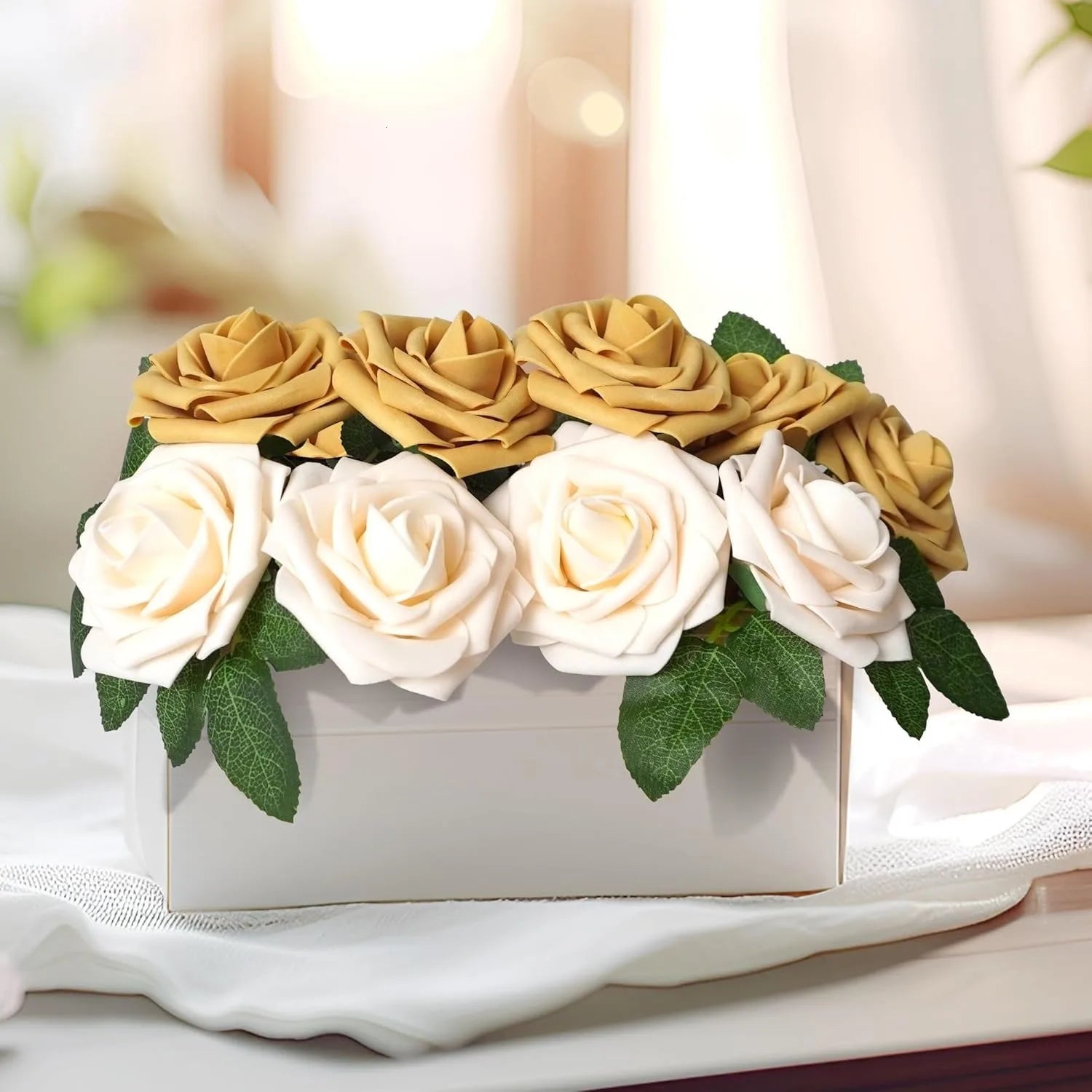 rosas artificiales de espuma, rosas falsas