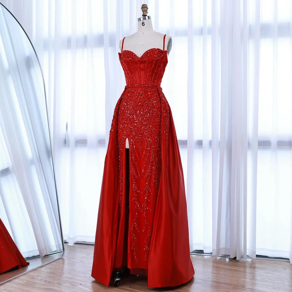 Vestidos de Noche con abertura larga y tirantes finos