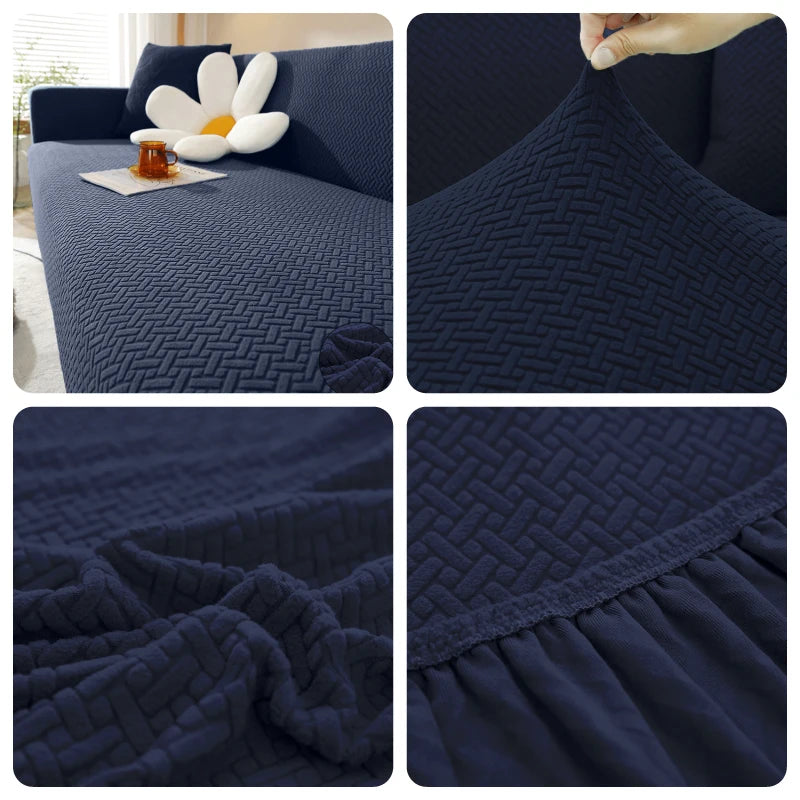 Funda de sofá elástica Jacquard para sala de estar,