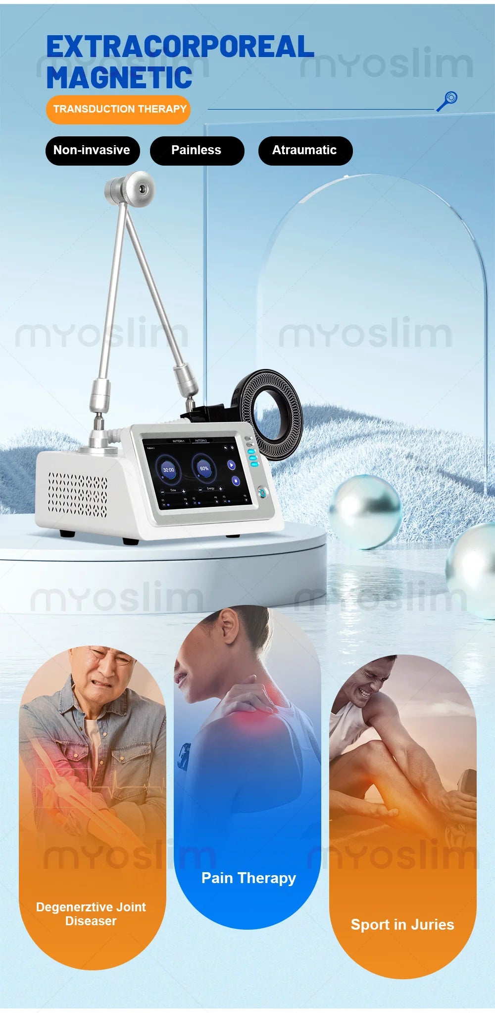 Portátil Emtt fisioterapia Magnetoterapia