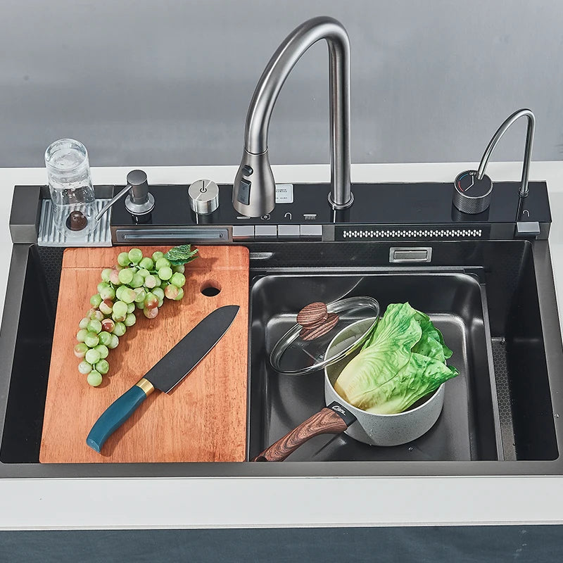 Fregadero de cocina de acero inoxidable 304