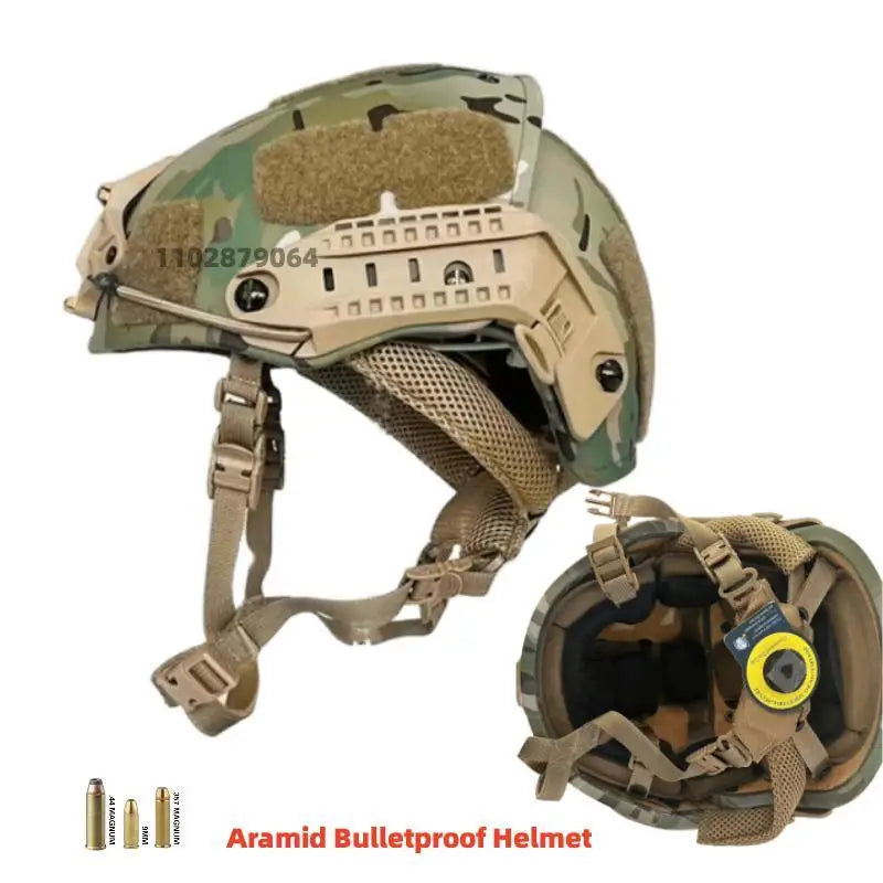 Casco balístico militar de camuflaje