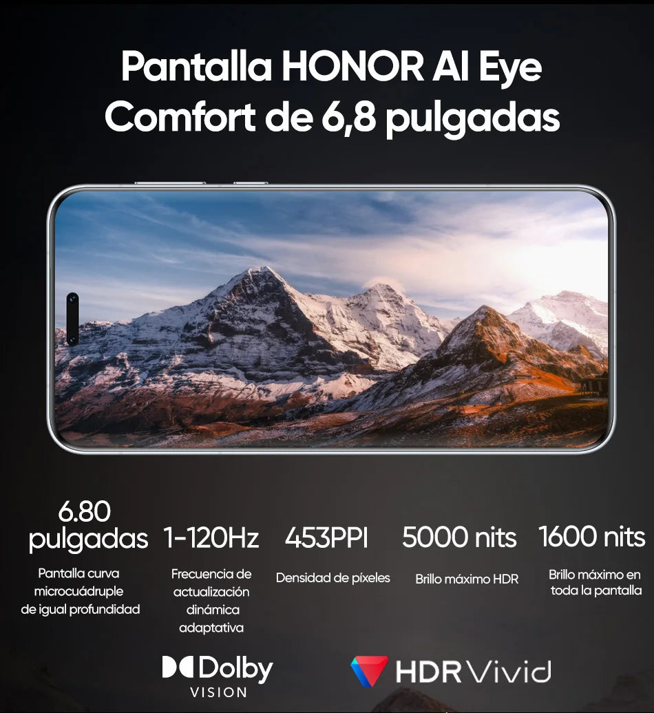 Smartphone HONOR Magic7 Pro 5G con IA, Snapdragon