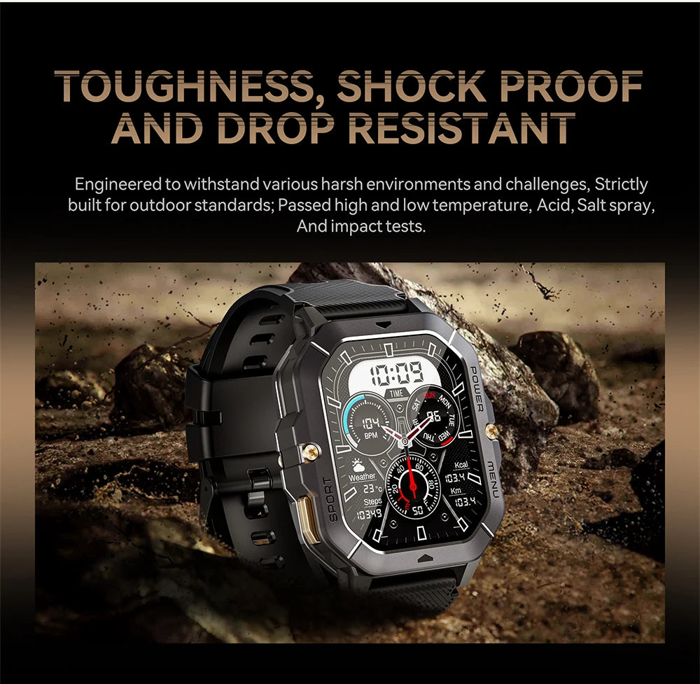 reloj inteligente para hombre, resistente al agua,