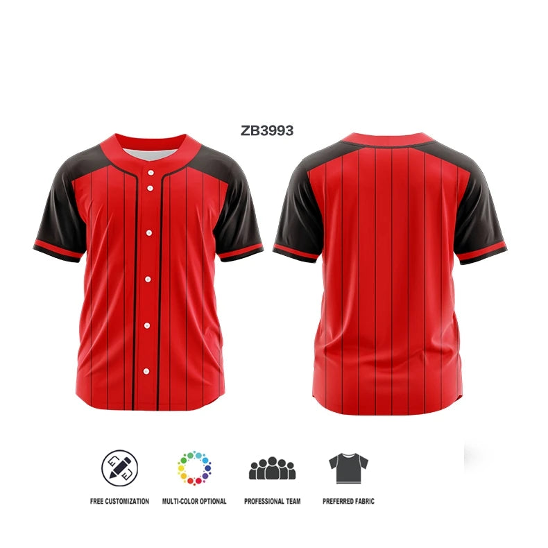 Camiseta de béisbol por sublimación personalizada