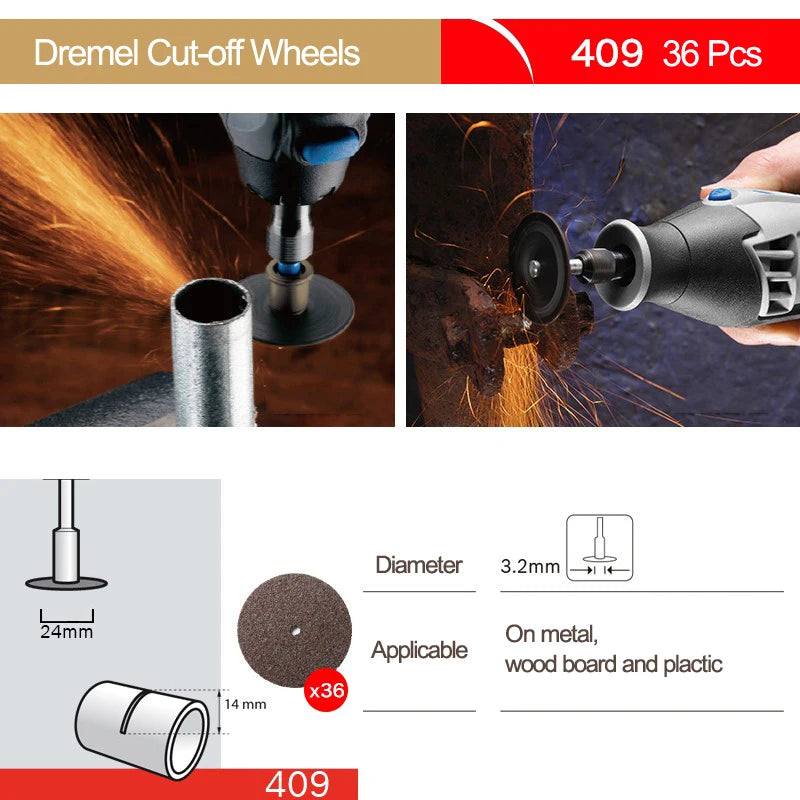 Dremel 409 Ruedas de corte 36 piezas