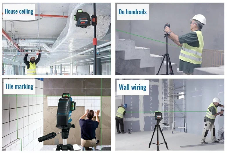 BOSCH 12 Líneas Nivel Láser Verde Nivel 3D Autonivelante 360 °