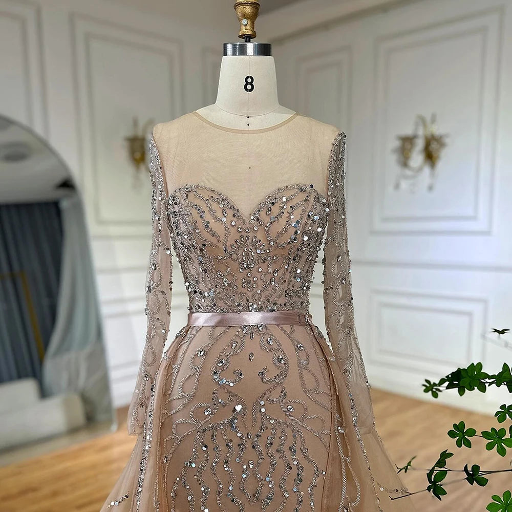 Vestido de noche de sirena árabe